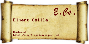 Elbert Csilla névjegykártya